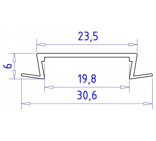Профиль встраиваемый Ambrella Light GP GP1100BK
