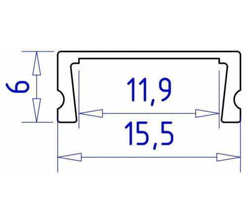 Профиль накладной Ambrella Light GP GP1700BK/BK