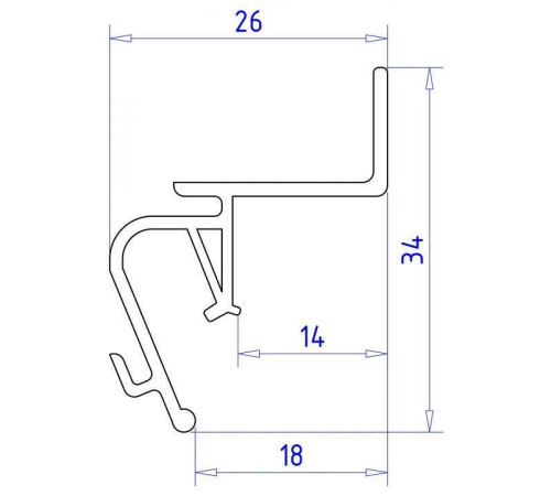 Профиль для контурной подсветки натяжного потолка Ambrella Light GP GP4100BK