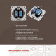 Розетка двойная RJ-11 и Ethernet RJ-45, без рамки Arte Milano am-202 202.44-1.shampan