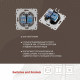 Розетка двойная RJ-11 и Ethernet RJ-45, без рамки Arte Milano am-202 202.44-1.silver