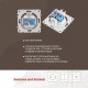 Розетка двойная RJ-11 и Ethernet RJ-45, без рамки Arte Milano am-202 202.44-1.white