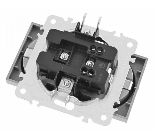 Розетка двойная с заземлением, без рамки Arte Milano am-203 203.40-2.black