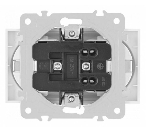 Розетка двойная с заземлением, без рамки Arte Milano am-203 203.40-2.white