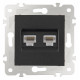 Розетка Ethernet RJ-45 без рамки Arte Milano am-203 203.45-2.black