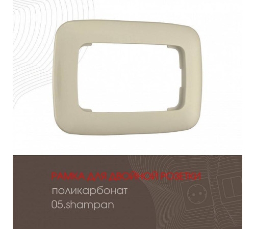 Розетка двойная с заземлением, без рамки Arte Milano am-205 205.40-2.shampan