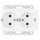 Розетка двойная с заземлением, без рамки Arte Milano am-205 205.40-2.white