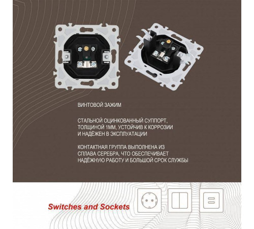 ТВ-розетка без рамки Arte Milano am-206 206.43-1.black