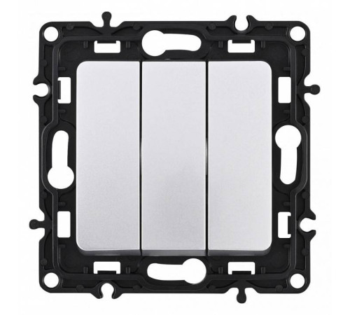 Выключатель трехклавишный без рамки Arte Milano 217 217.30-3.silver