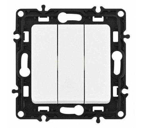 Выключатель трехклавишный без рамки Arte Milano 217 217.30-3.white