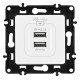 Розетка USB, без рамки Arte Milano am-217 217.46-1.white