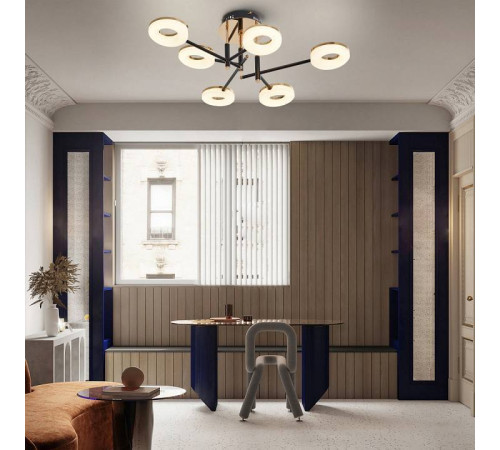 Потолочная люстра Arte Milano Ferrara-72999 272999/6 BK/GD