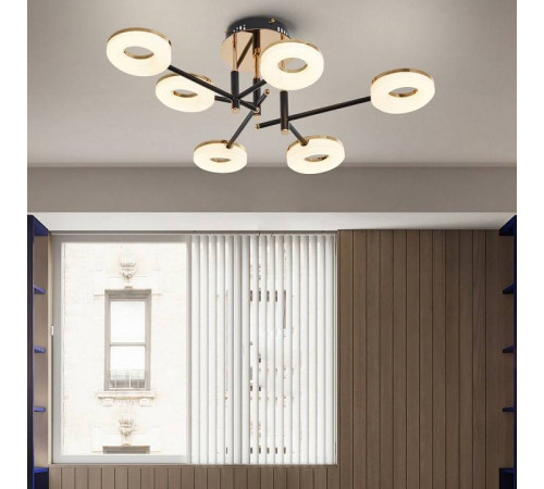 Потолочная люстра Arte Milano Ferrara-72999 272999/6 BK/GD