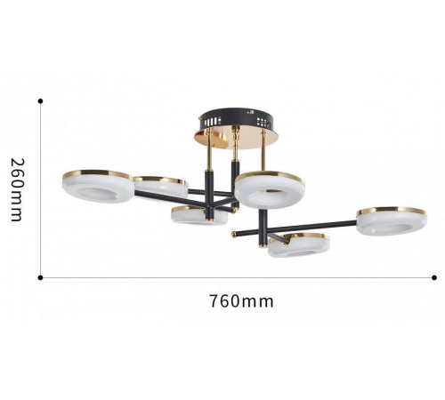 Потолочная люстра Arte Milano Ferrara-72999 272999/6 BK/GD