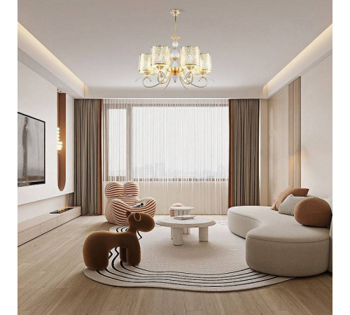 Подвесная люстра Arte Milano Florentia-9787 309787/6 Wh/Gd