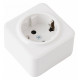 Розетка с заземлением и со шторкой Arte Milano am-310 310.40-1.white