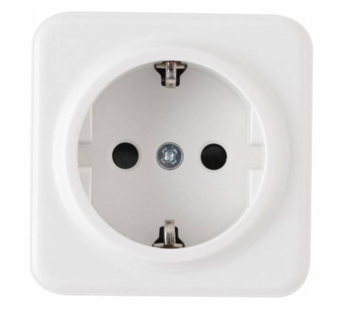 Розетка с заземлением и со шторкой Arte Milano am-310 310.40-1.white