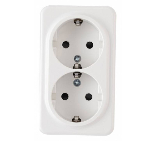 Розетка двойная с заземлением Arte Milano am-310 310.40-2.white