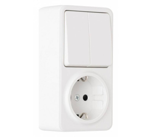 Блок с выключателями двухклавишными Arte Milano am-310 310.53-1.white