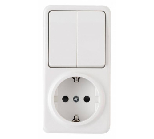 Блок с выключателями двухклавишными Arte Milano am-310 310.53-1.white