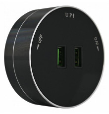 Розетка 2xUSB на треке Arte Milano Am-track-sockets 380011TS/USBx2 Black