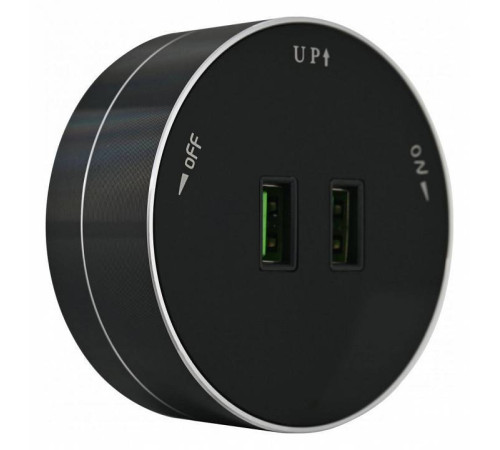 Розетка 2xUSB на треке Arte Milano Am-track-sockets 380011TS/USBx2 Black