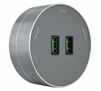 Розетка 2xUSB на треке Arte Milano Am-track-sockets 380011TS/USBx2 Grey