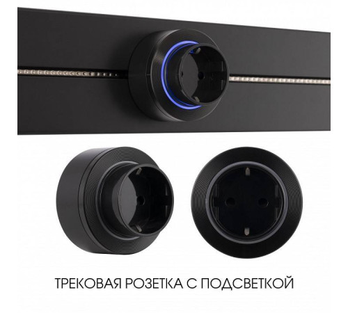 Розетка с заземлением на треке Arte Milano Am-track-sockets-39 397952TS/ES Black