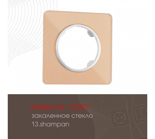 Рамка на 1 пост Arte Milano am-502.13 502.13-1.shampan