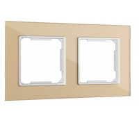 Рамка на 2 поста Arte Milano am-503.02 503.02-2.shampan