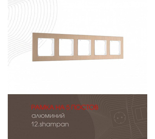 Рамка на 5 постов Arte Milano am-503.12 503.12-5.shampan