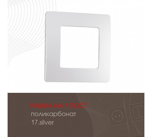 Рамка на 1 пост Arte Milano am-517.17 517.17-1.silver