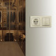 Блок с розеткой и выключателем Arte Milano SET06-2 SET06-2-30-2-40-1 shampan