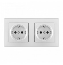 Розетка с заземлением и со шторкой Arte Milano SET06-2 SET06-2-40-1x2 silver