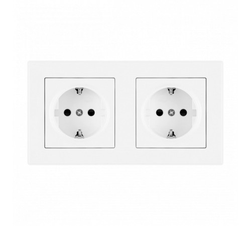 Розетка с заземлением и со шторкой Arte Milano SET06-2 SET06-2-40-1x2 white