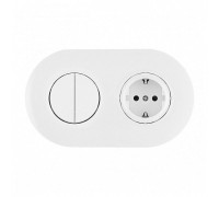 Блок с розеткой и выключателем Arte Milano SET08-2 SET08-2-40-1-30-2 white