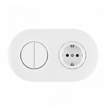 Блок с розеткой и выключателем Arte Milano SET08-2 SET08-2-40-1-30-2 white