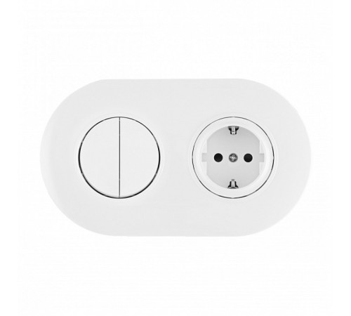 Блок с розеткой и выключателем Arte Milano SET08-2 SET08-2-40-1-30-2 white