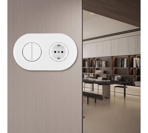 Блок с розеткой и выключателем Arte Milano SET08-2 SET08-2-40-1-30-2 white