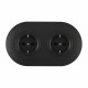Розетка с заземлением и со шторкой Arte Milano SET08-2 SET08-2-40-1x2 black