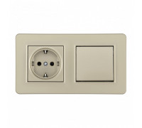 Блок с розеткой и выключателем Arte Milano SET16-2 SET16-2-40-1-30-1 shampan