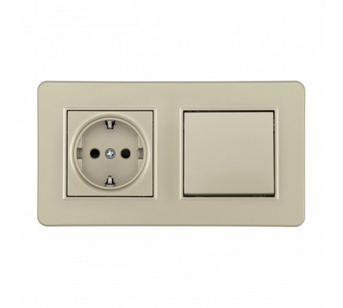 Блок с розеткой и выключателем Arte Milano SET16-2 SET16-2-40-1-30-1 shampan