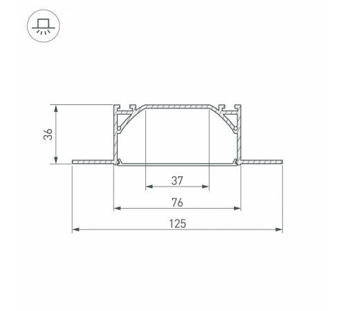Профиль встраиваемый Arlight Arh-Linia72 25025