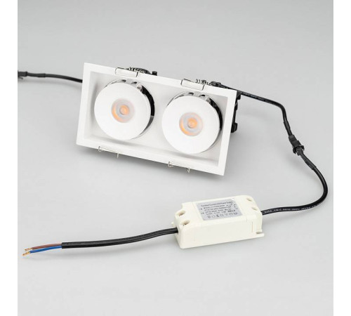 Встраиваемый светильник Arlight CL-SIMPLE-S148x80-2x9W Day4000 (WH, 45 deg) 028150