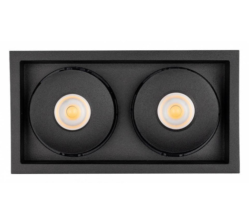 Встраиваемый светильник Arlight CL-SIMPLE-S148x80-2x9W Warm3000 (BK, 45 deg) 028151