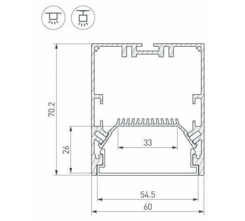 Соединитель угловой L-образный накладной Arlight S-LUX 030141