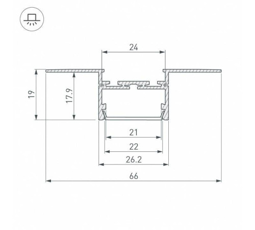 Профиль встраиваемый Arlight PLS-LOCK 033693