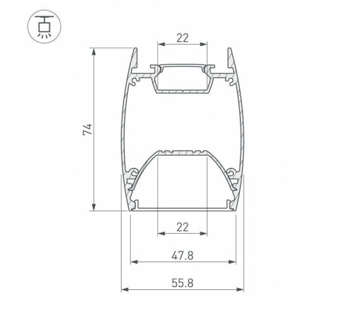 Профиль подвесной Arlight ARH-LINE 036345