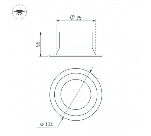 Встраиваемый светильник Arlight BREEZE 036615(1)