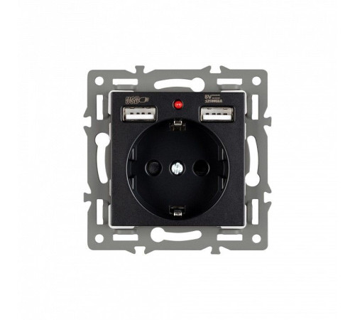 Розетка с заземлением и 2хUSB type A, без рамки Arlight SCT 043734